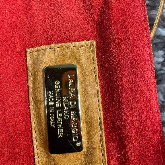 Laura Di Maggio Leather Tote / Shopper Cognac Brown Milan Made in Italy - Picture 10 of 10